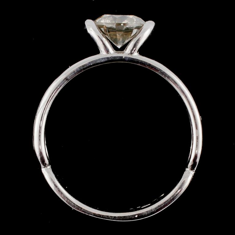 RING, 14k vitguld med briljantslipad diamant ca 0.8 ct, 2000-tal. Vikt 3 g.