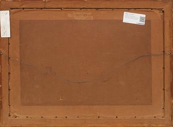 OKÄND KONSTNÄR, signerad Lundbohm daterad 1887, olja på papper på duk.