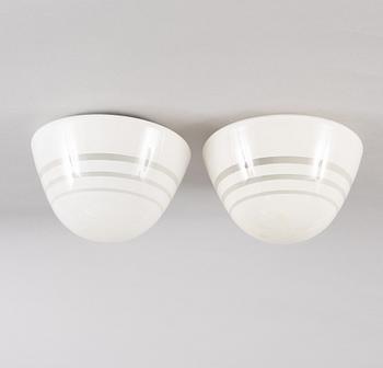 Harald Notini, ceiling lamps, a pair, variant of model "2549", Arvid Böhlmarks Lampfabrik, 1930s.