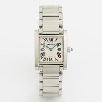 Cartier, Tank Francaise, wristwatch, 20 x 18 (25) mm.