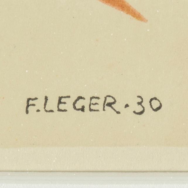 FERNAND LÉGER, after, colour lithographe, signed and dated in print, from Derrière le Miroir no 79-80-81 1955.