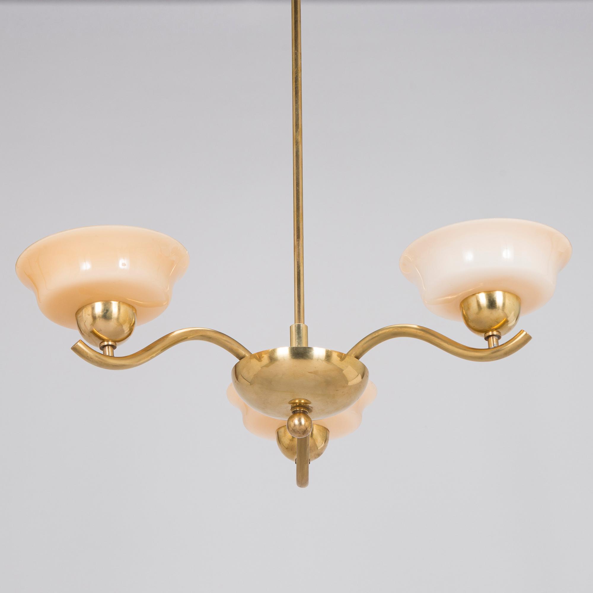 Paavo Tynell, taklampa modell 1411/3 Taito, 1930-tal.