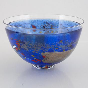 Bertil Vallien, bowl, glass, Kosta Boda.