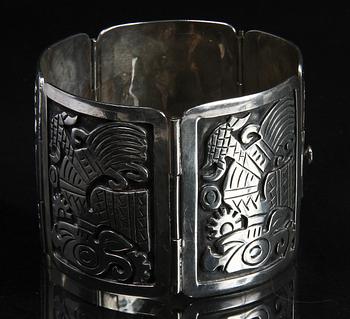 ARMBAND, silver, Mexiko. 108 g.