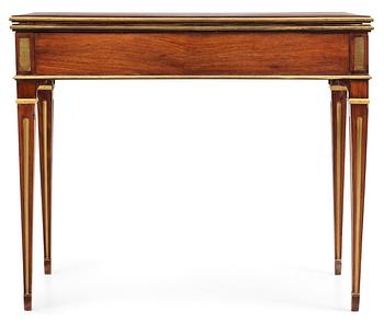 471. A North European late 18th century mahogany veneered game table.