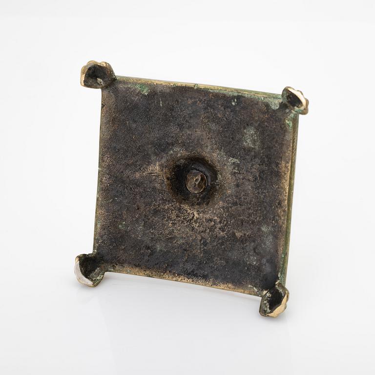 Ljusstake, mässing, barock, omkring år 1700.