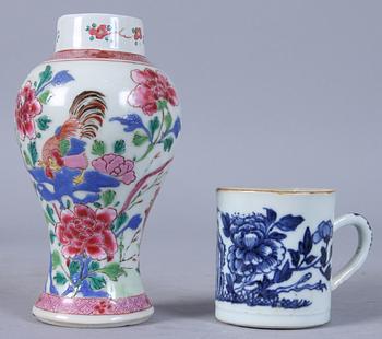 PARTI PORSLIN, 3 delar, Kina samt Japan, 1700-/1800-tal.