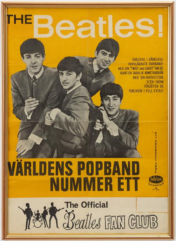 Concert poster, The Beatles, "The world's number one pop band", Telstar.
