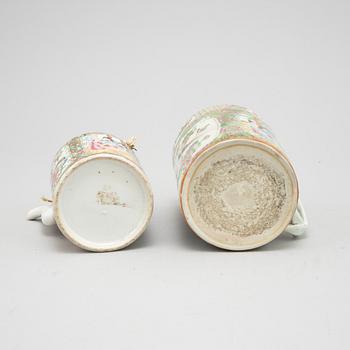 Parti porslin, sex delar, Kina, Kanton, 1800-tal samt1900-tal.