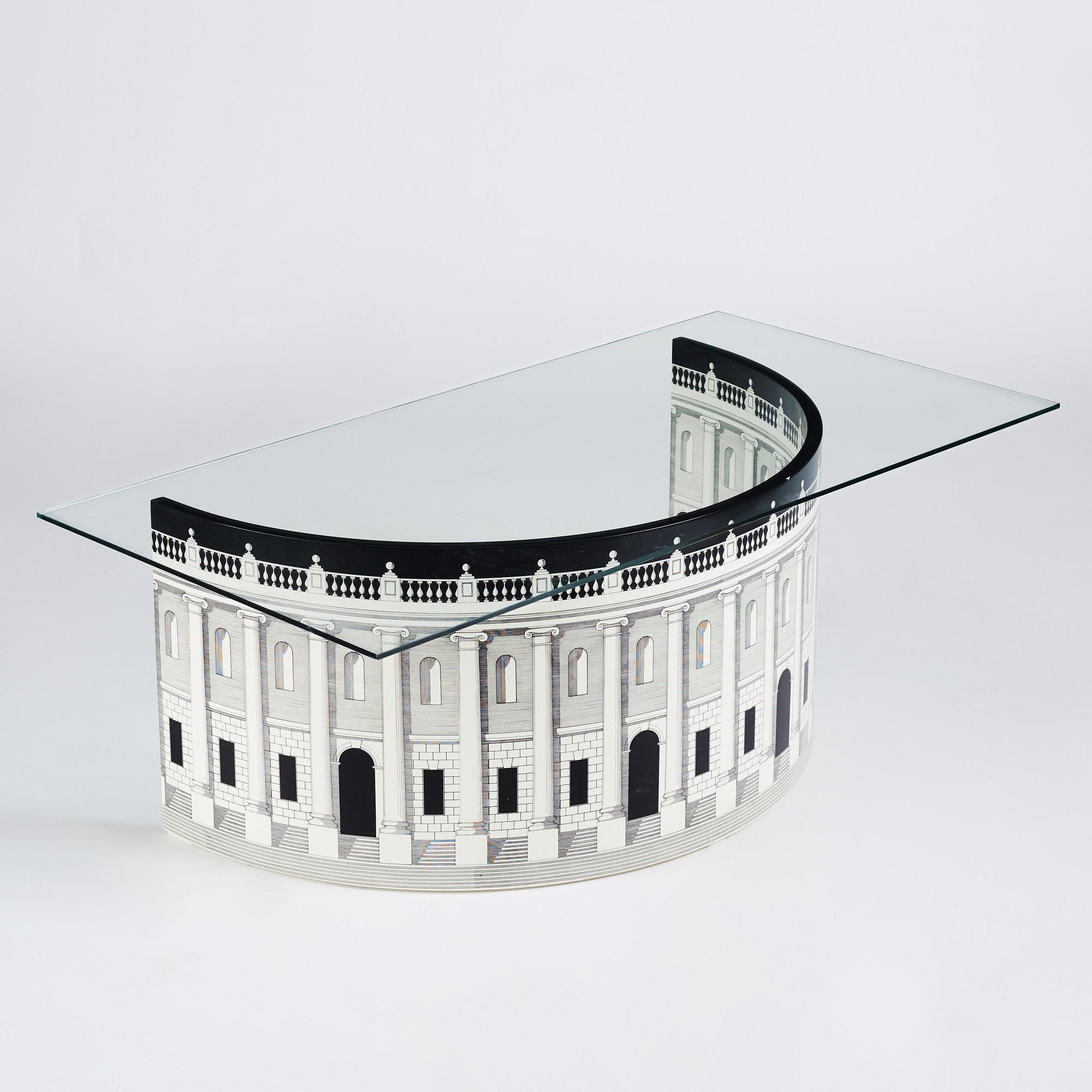 Piero Fornasetti, soffbord, "Architettura", Fornasetti, Milano, Italien 2008.