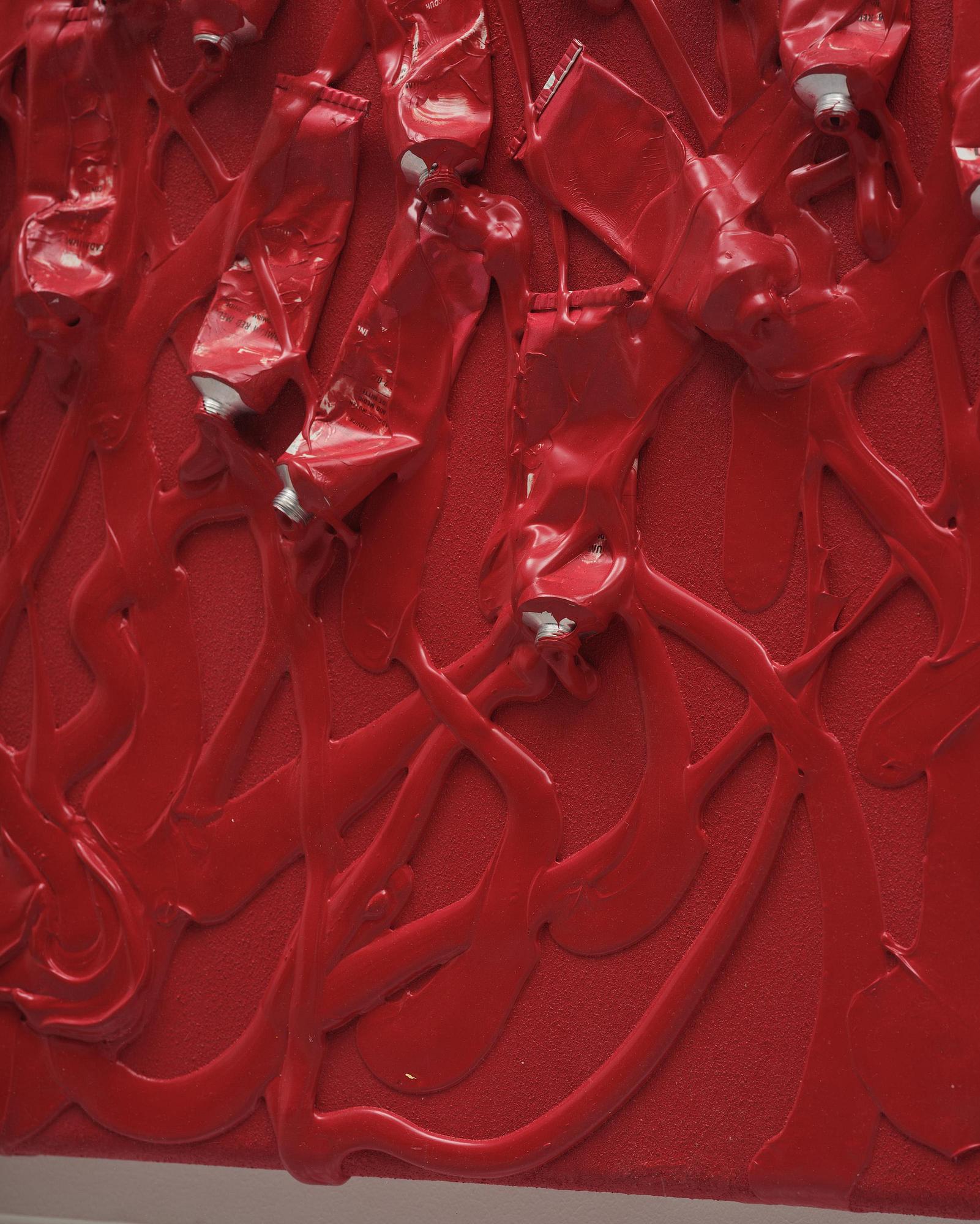 Arman (Armand Pierre Fernandez), "Monochrome accumulation no 5007".
