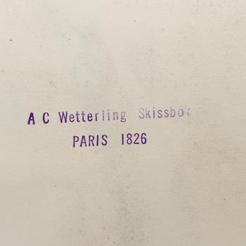 ALEXANDER CLEMENS WETTERLING, tillskriven, skissbok, Paris, 1826, osignerad.