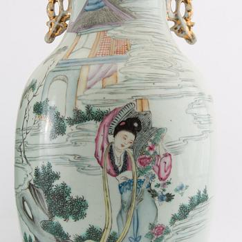 Floor vases 2 similar China 20th century porcelain.