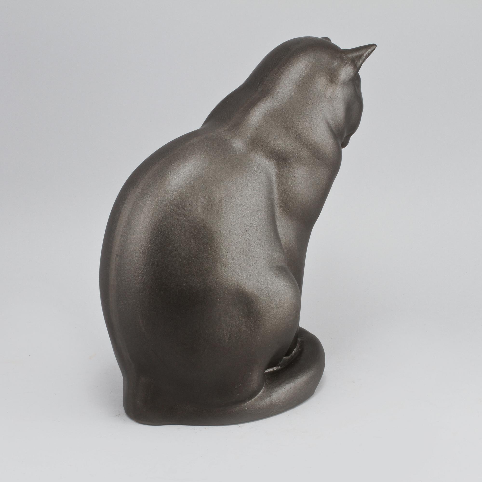 SKULPTUR, gjutjärn, "Jönssons katt", Anders Jönsson, Firma Svenskt Tenn, formgiven 1915.