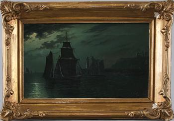 OKÄND KONSTNÄR, olja på duk, 1800-tal.