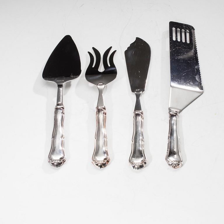 BESTICK, 28 st. silver, Chippendale, finska stämplar 1900-talets slut. Vikt tot. 1049 g.