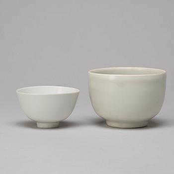 A group of white glazed bowls, South East Asian, presumably 17th Century.