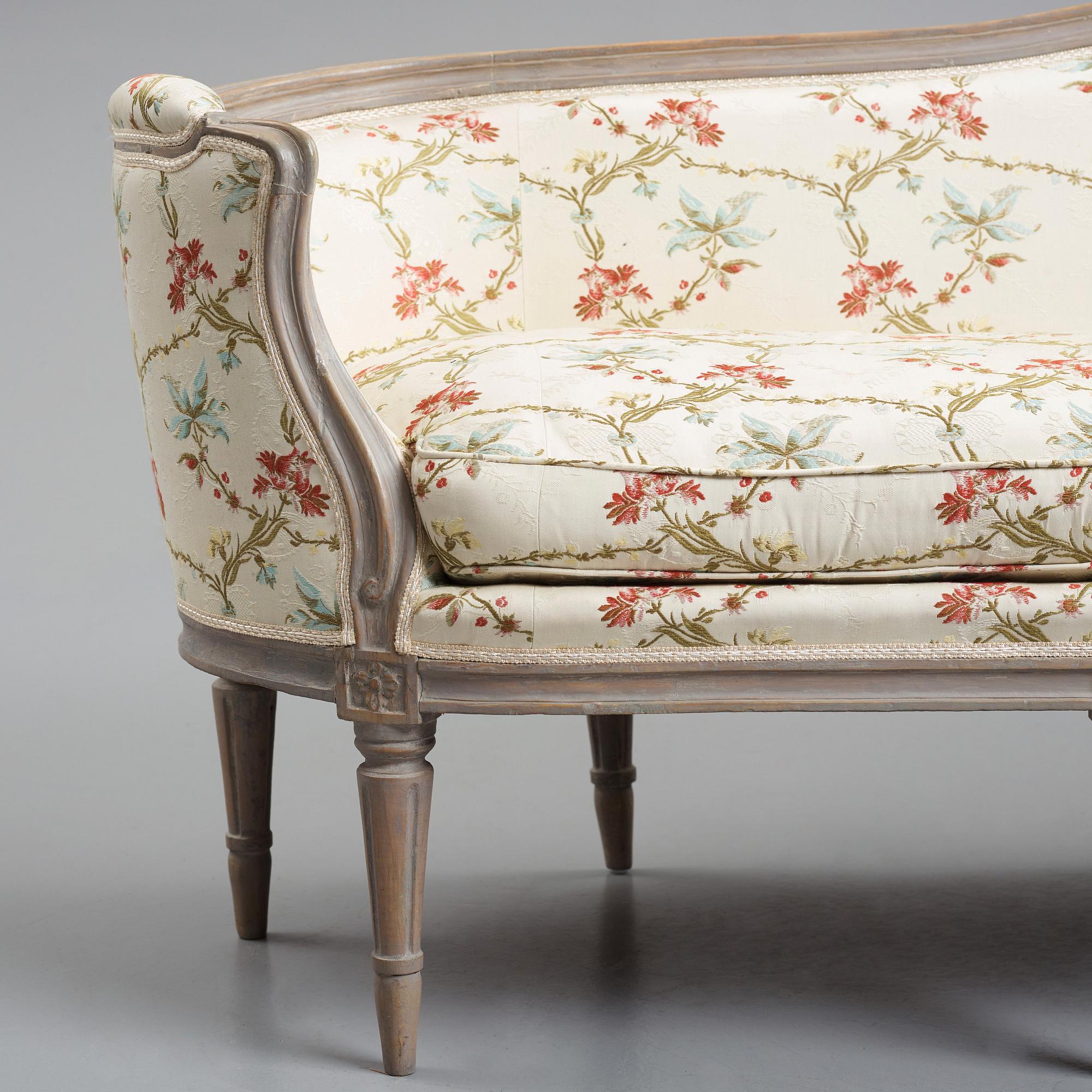 Soffa, Stockholmsarbete 1700-talets senare del, Gustaviansk.