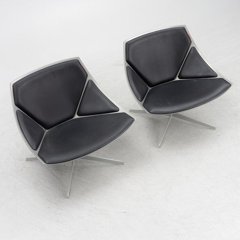 Jurgen Laub & Markus Jehs, chairs, model "JL10", a pair, Fritz Hansen.