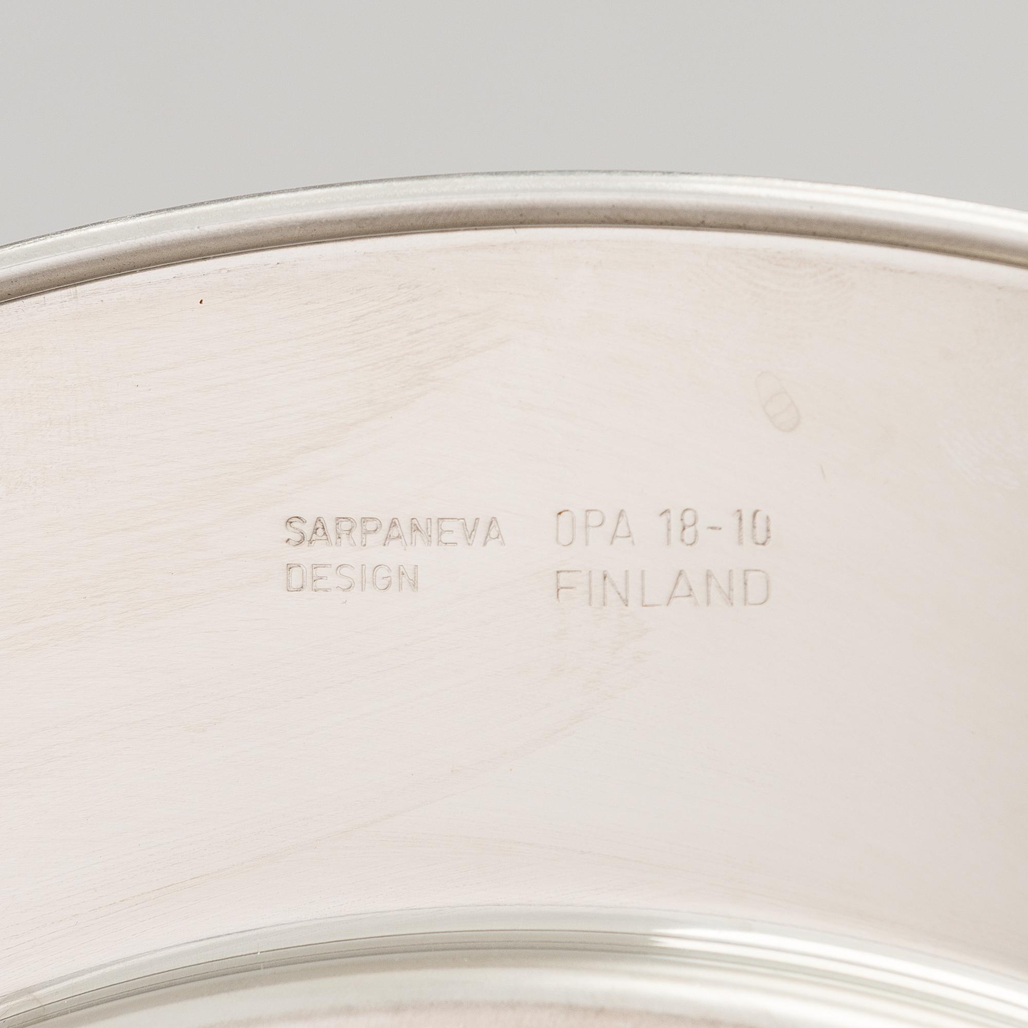 TIMO SARPANEVA, 5-piece stainless steel serving dishes for Opa Ltd.