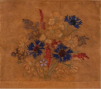 KERSTIN MARIA (MAJA) FJAESTAD, 3 st, träsnitt, signerade.