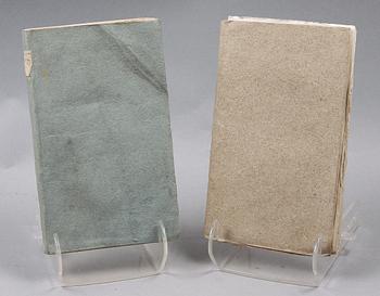 BÖCKER, I-II, "Odyssen", översatt av Marcus Wallenberg, Linköping 1819 resp 1821.