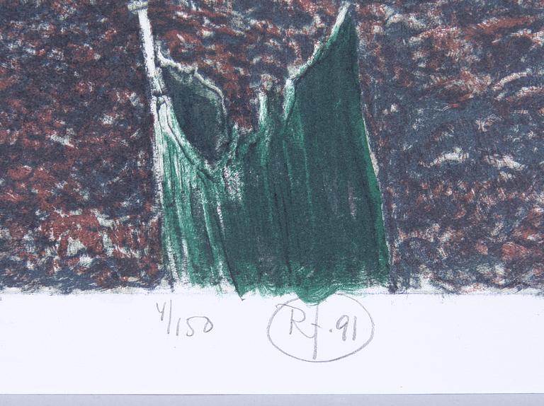 ROJ FRIBERG, litografi, sign, numr 4/150 o dat -91.