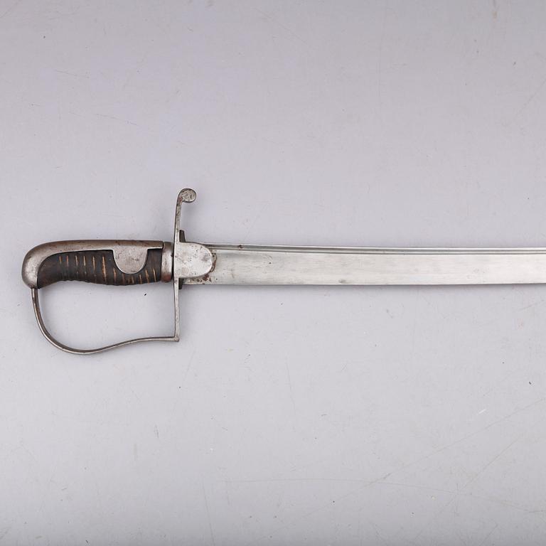 SABEL, modell 1831, för artilleriet.