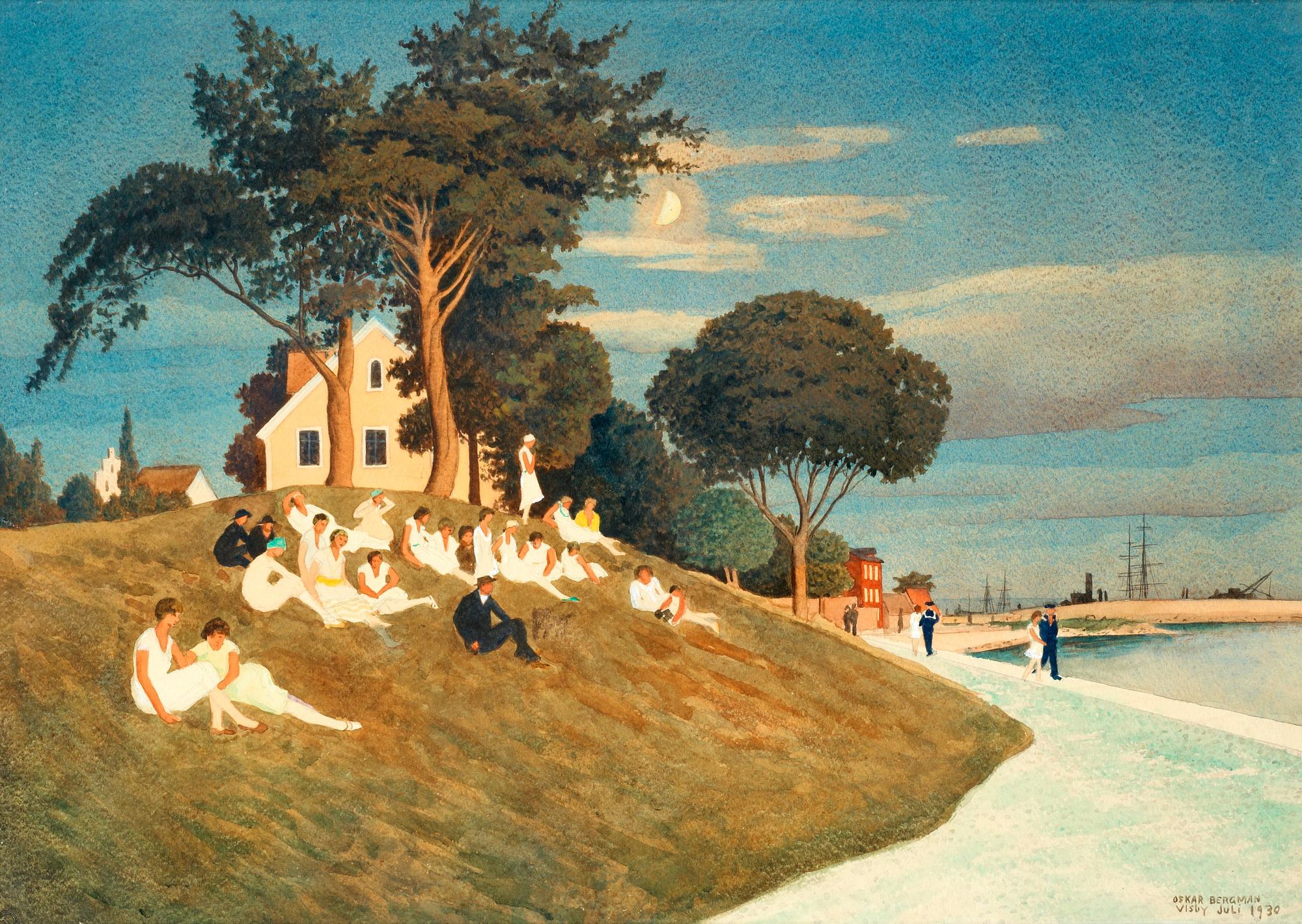 Oskar Bergman, "Kväll i Visby" (Evening in Visby).