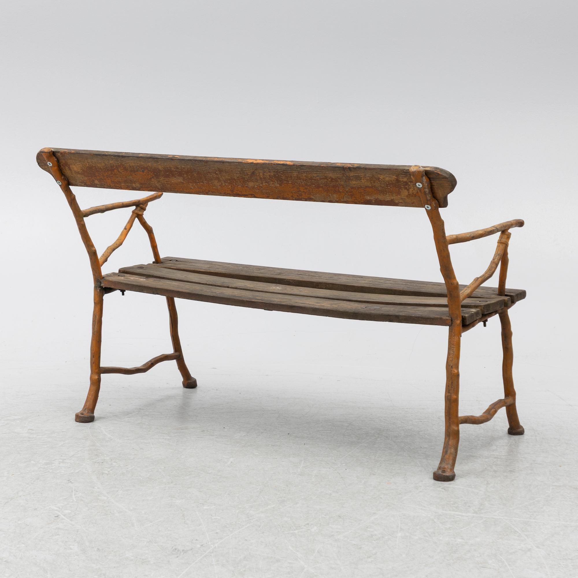 A garden sofa, Bolinders workshops, Stockholm, circa 1900.