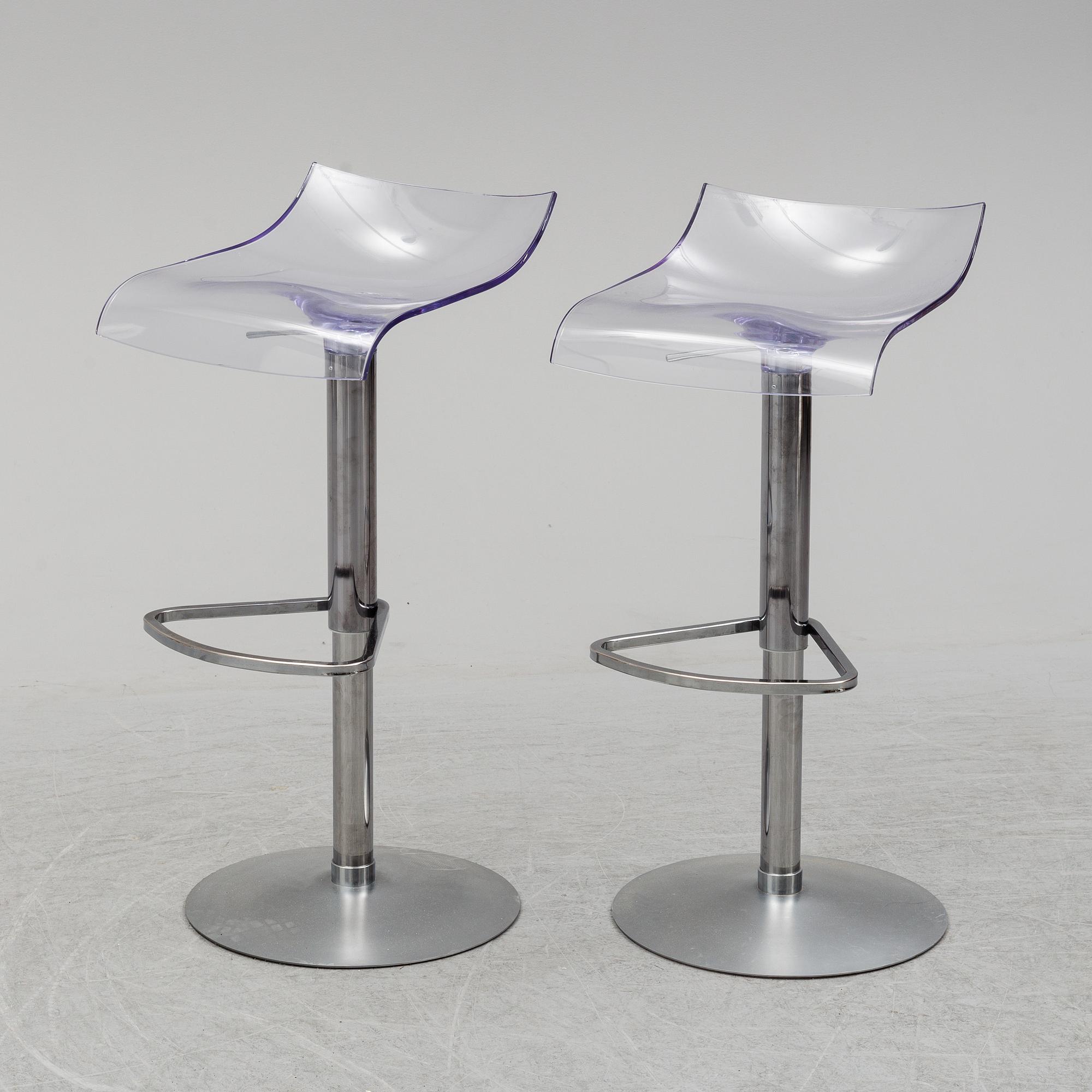 ARCHIRIVOLTO, a pair of 'PAM' bar stools from Ligne Roset, 2008.
