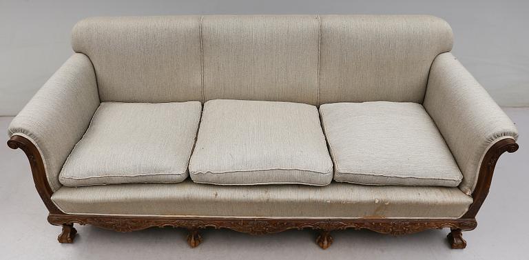 SOFFA, chippendalestil, 1900-talets första hälft.