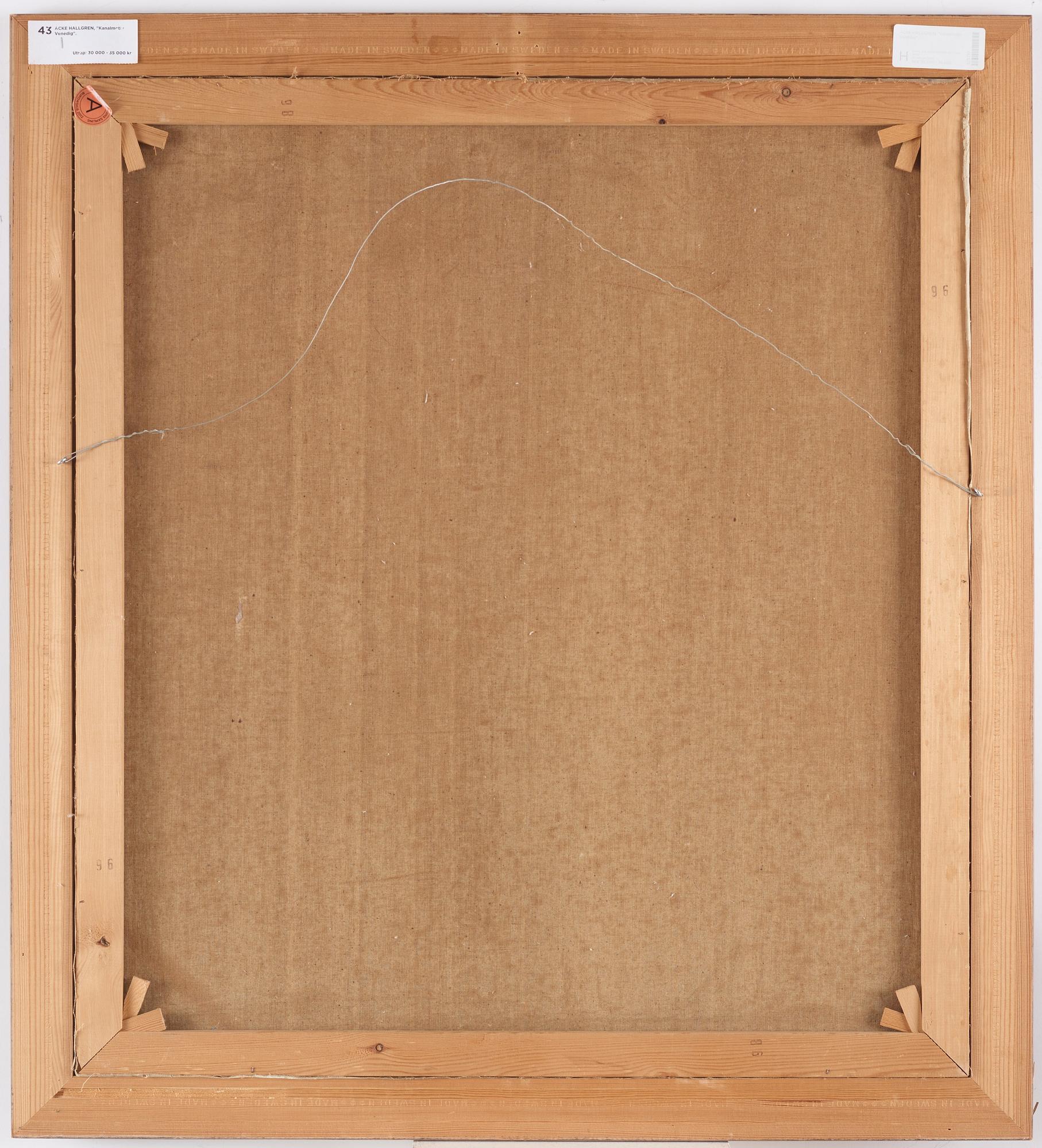 Acke Hallgren, "Kanalmotiv Venedig".