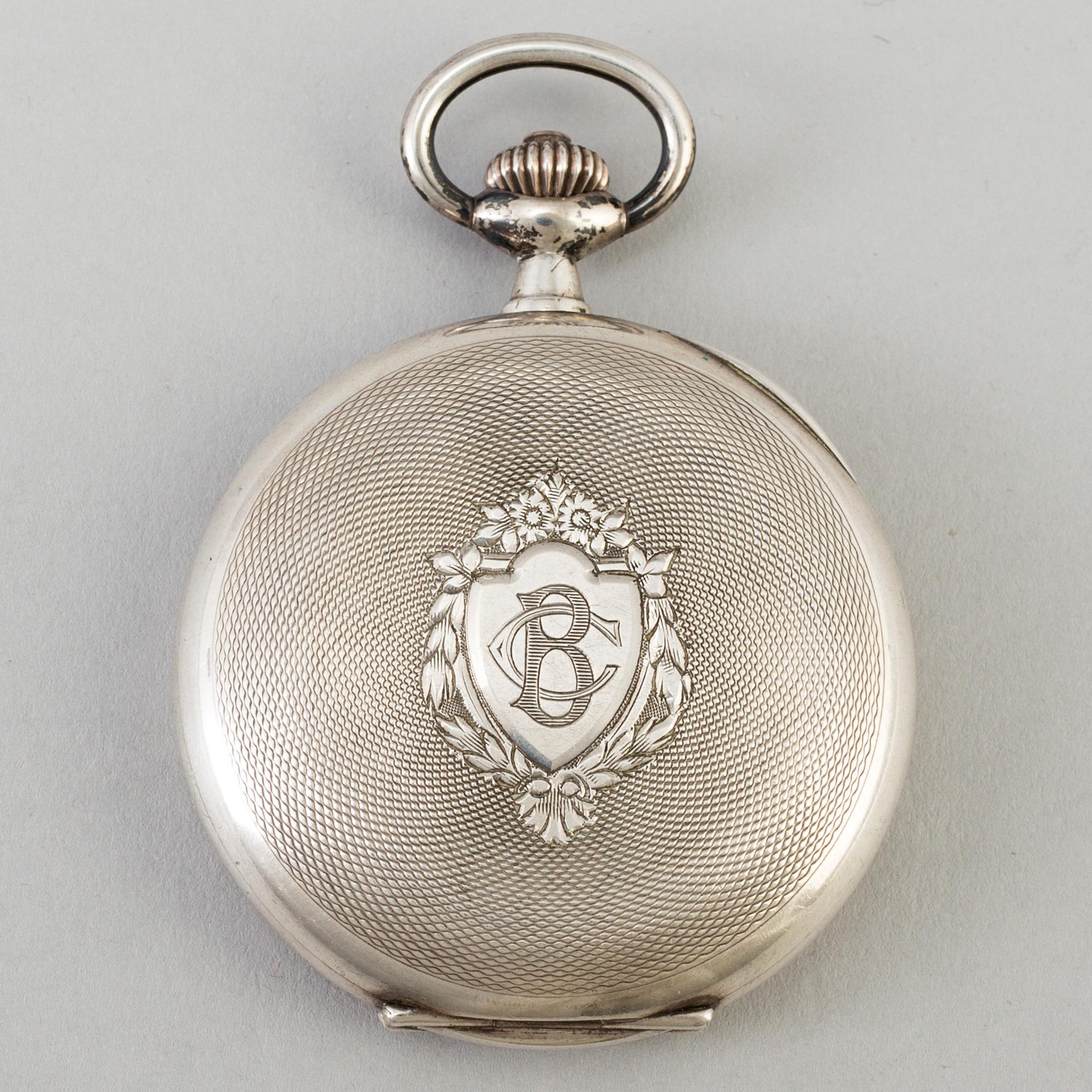 A silvered metal inkstand by Kaiser Zinn 1910s.