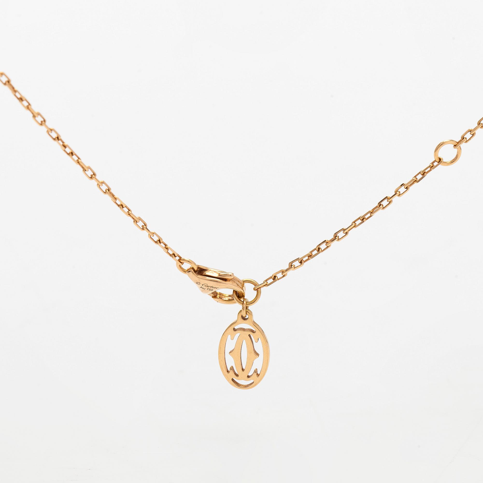 Cartier, necklace, D' amour 18K gold and pink sapphire.