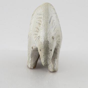 Lisa Larson, figurin, stengods, "Isbjörn", ur serien "Stora Zoo", Gustavsberg.