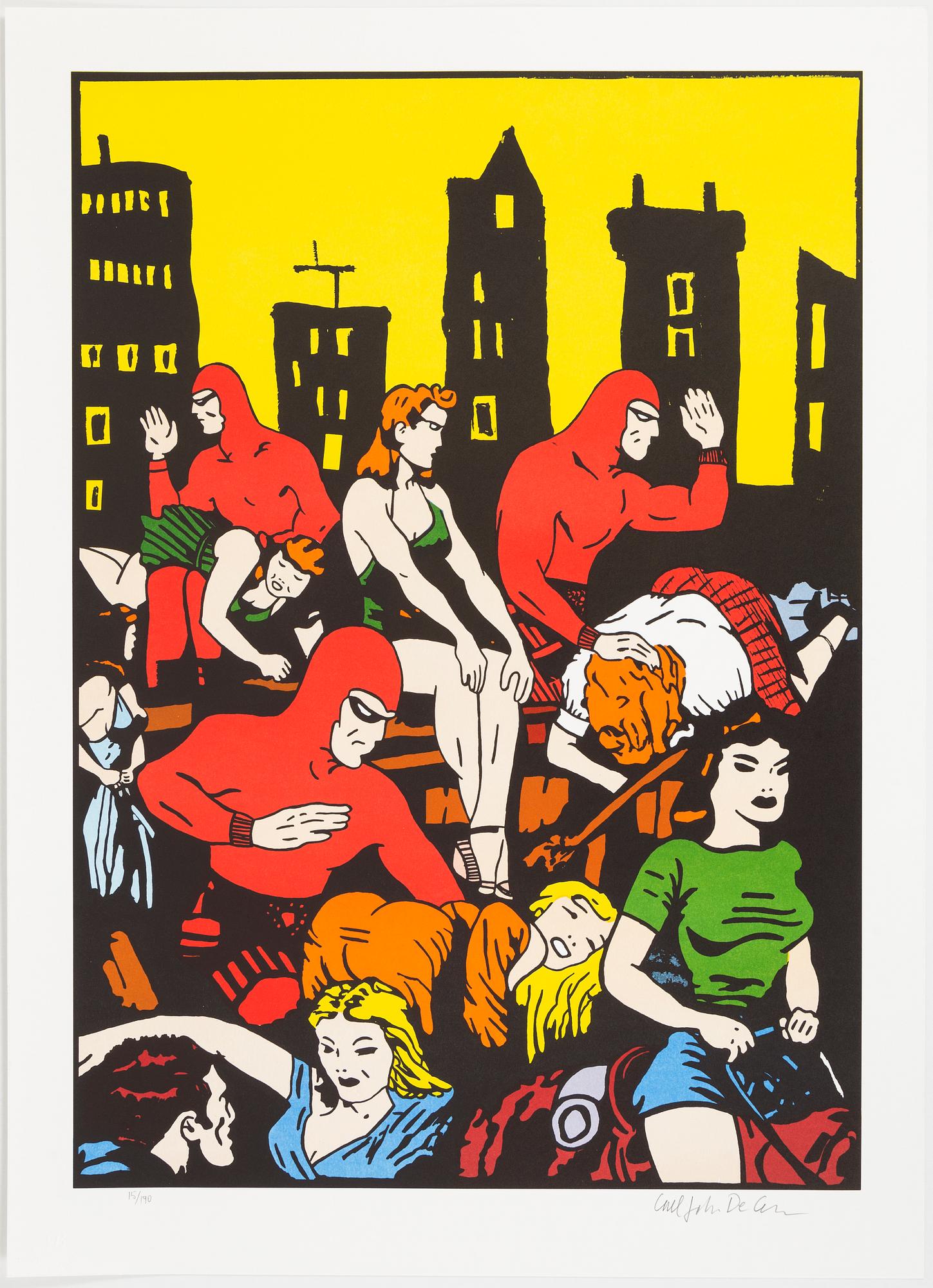 Carl Johan De Geer, färglitografi, signerad 15/190.