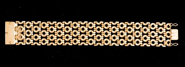 ARMBAND, 18K guld, Italien. Vikt 49,4 g.