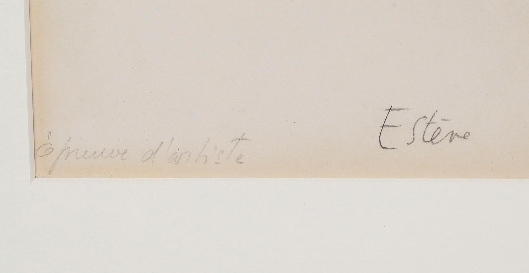 MAURICE ESTÈVE, färglitografi, signerad, EA.
