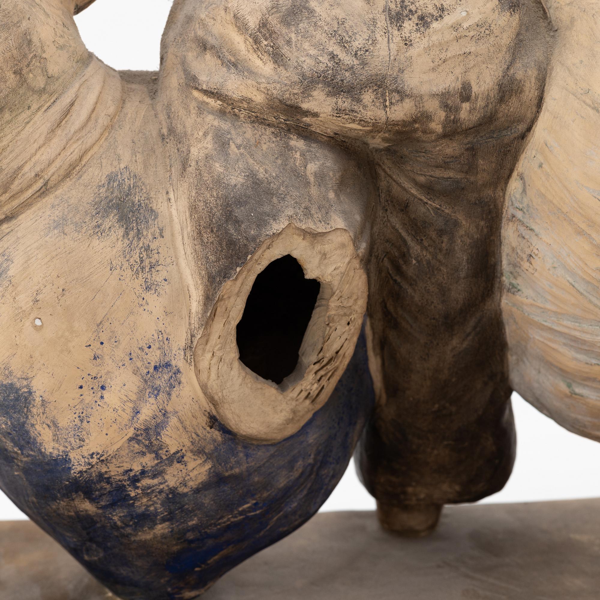 An earthenware sculpture, Europe, signed.