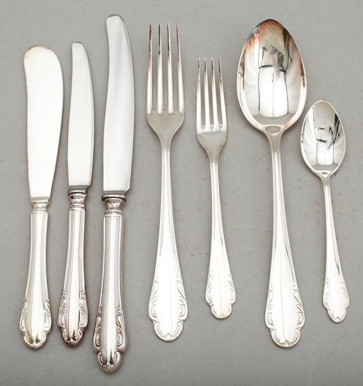 BESTICK, 86 delar, nysilver, modell Haga.