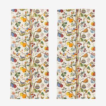 Josef Frank, gardiner, ett par, "Vegetable Tree", Svenskt Tenn.