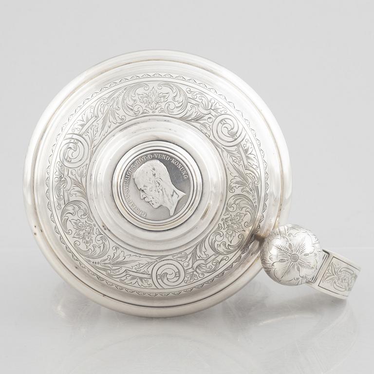 A Swedish 20th century silver tankard, mark of CG Hallberg, Stockholm 1929.