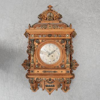 A Neo-Renaissance Lenzkircher wall clock, late 19th Century.