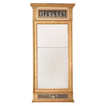 105. A late Gustavian late 18th century mirror.