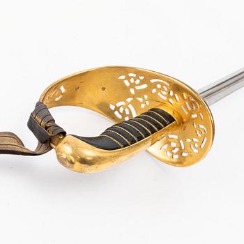 Swedish cavalry officer’s sabre, m/1893, with scabbard.