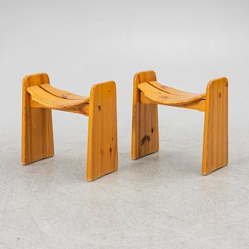 Gilbert Marklund, a pair of 'Jonte' stools, second half of the 20th century.