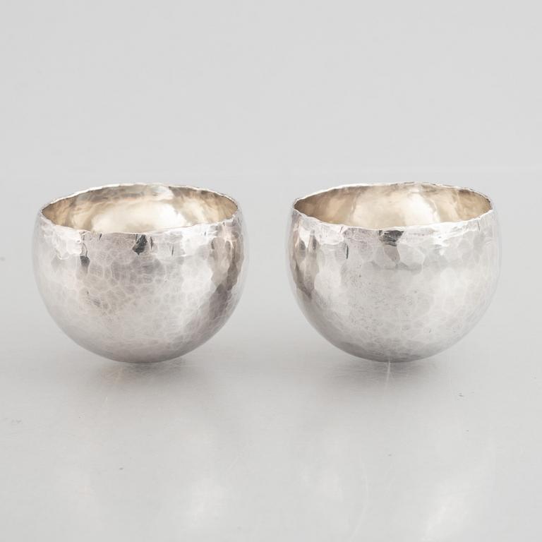 Six Swedish Sterling Silver Tumblers, mark of Rey Urban, Stockholm 1991.