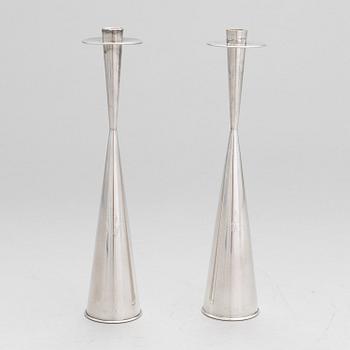 TAPIO WIRKKALA, A pair of silver candlesticks, TW 189, marked TW, Kultakeskus, Hämeenlinna 1964. Design year 1957.