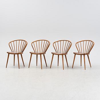 A set of four stained oak 'Miss Holly' chairs by Jonas Lindvall for Stolab, dated 2019.